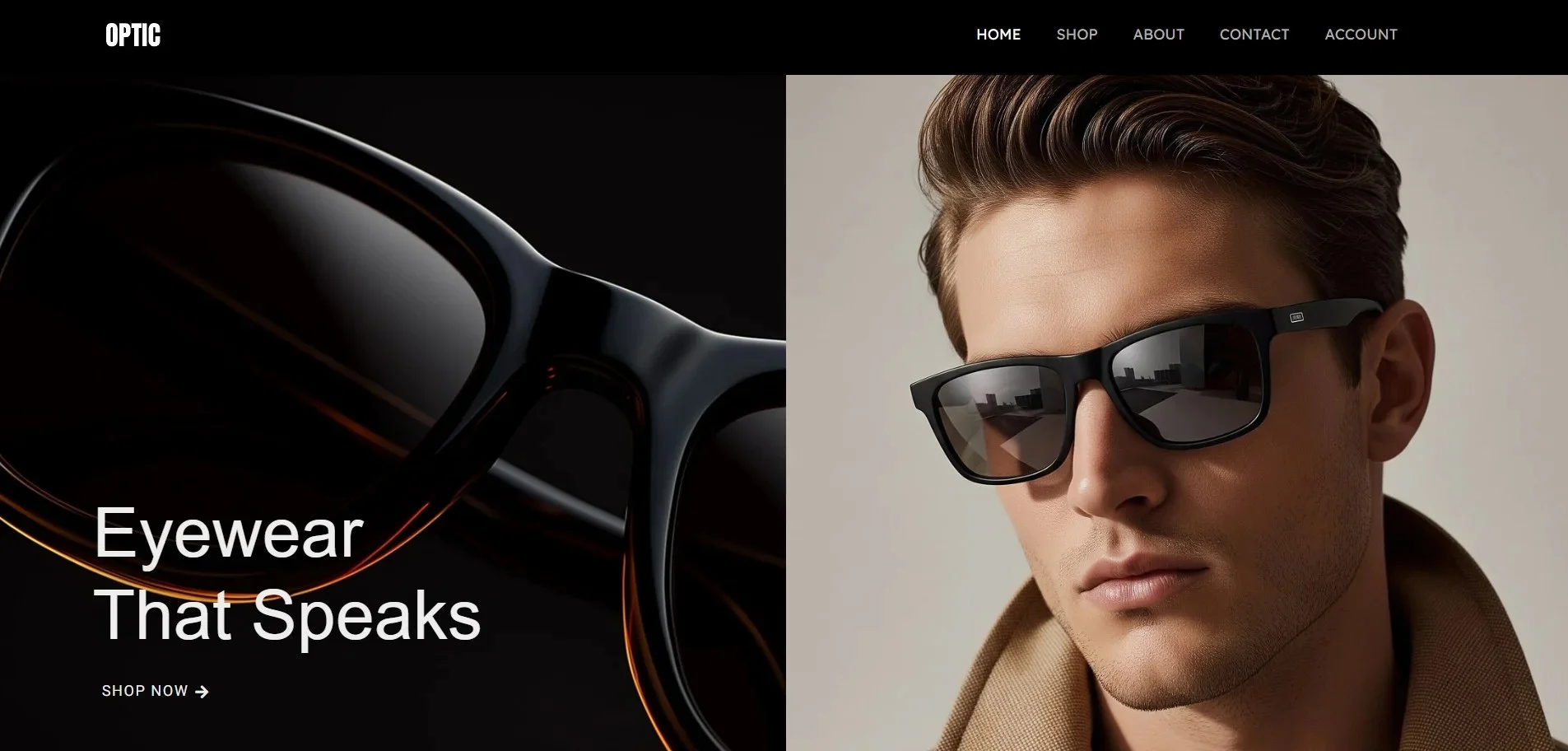 Optical-Store- WordPress website template