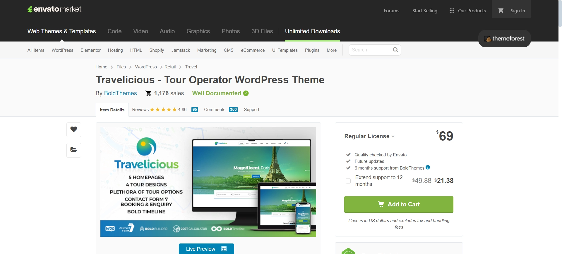 Travelicious WordPress Theme