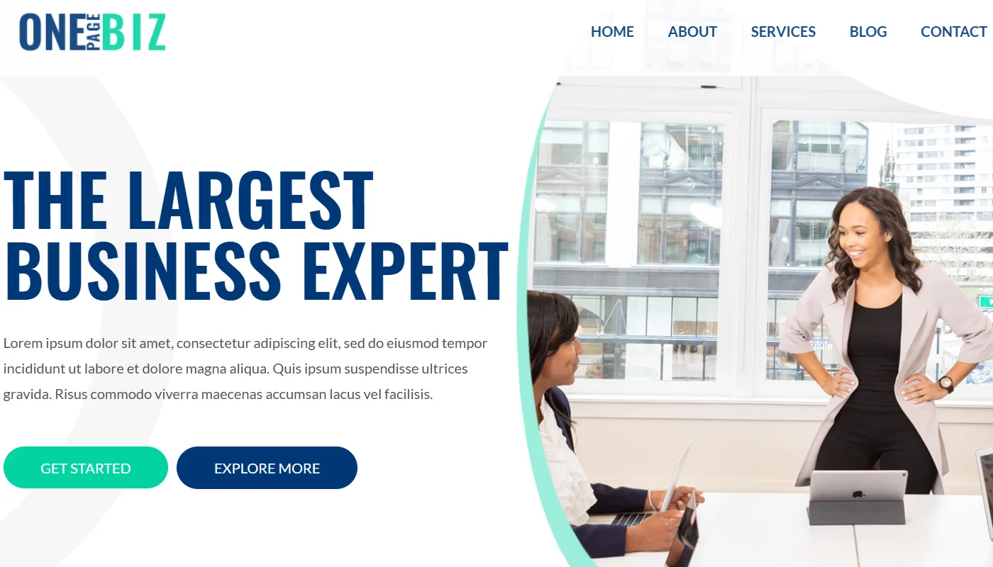 Responsive's OnePage Business Template Responsive's Startup Business Template