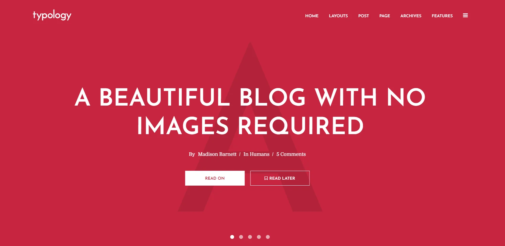 Typology Blog WordPress Theme