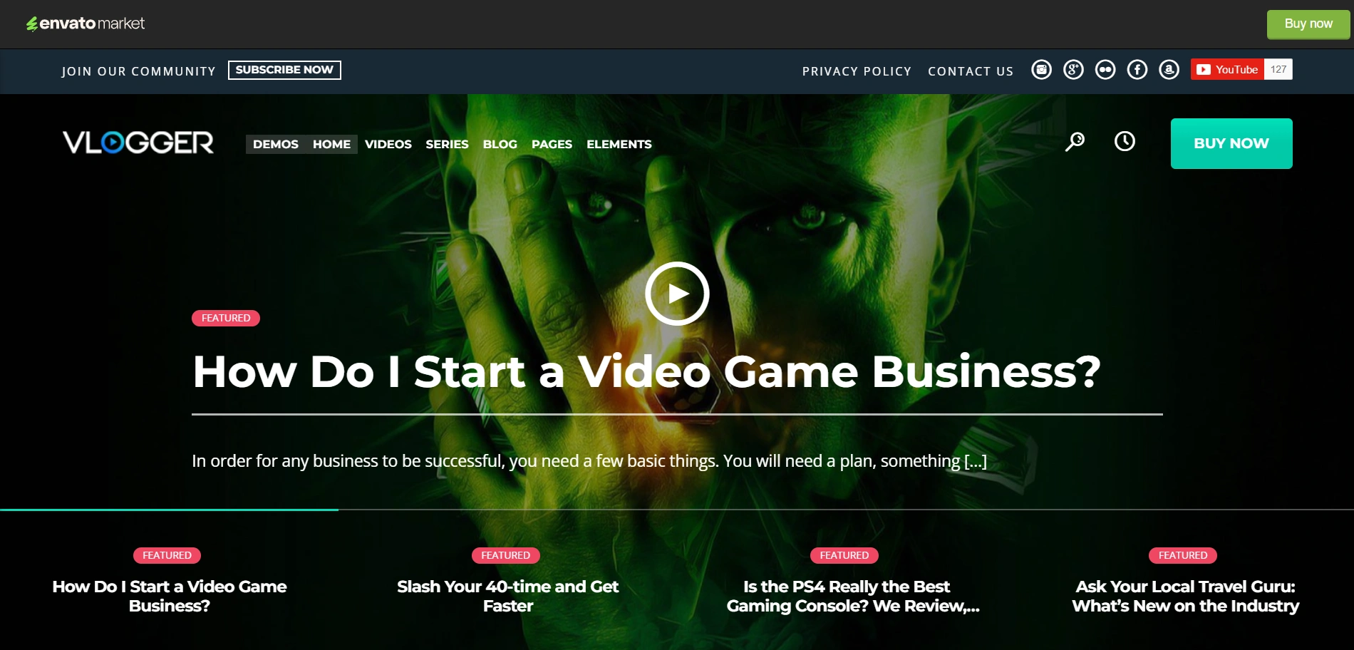 Vlogger theme