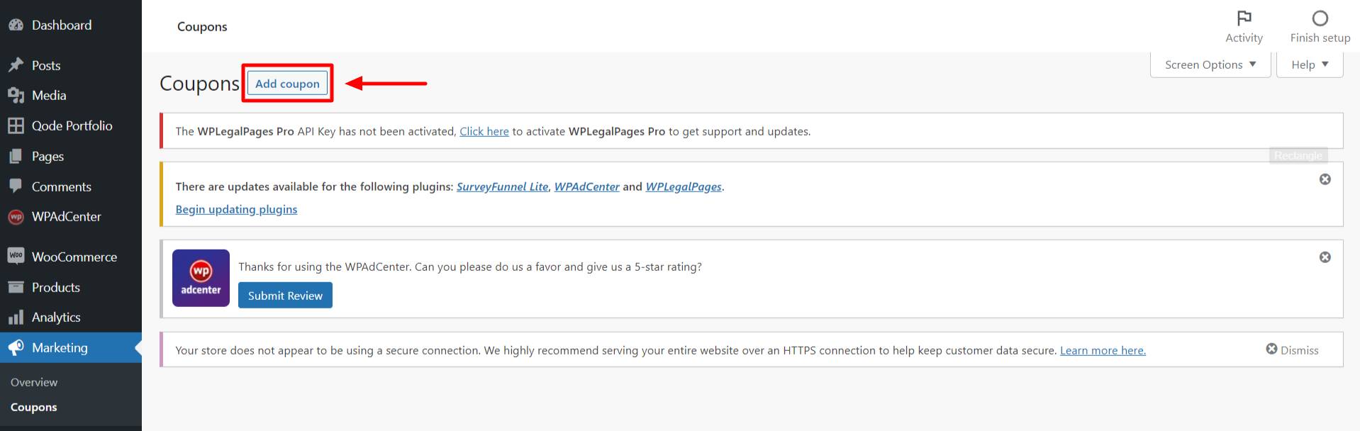 Add Coupon of WooCommerce dynamic pricing