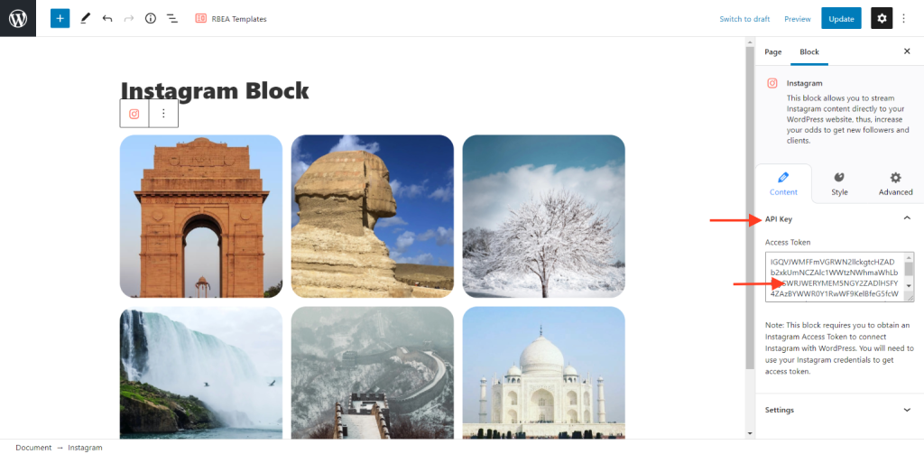 instagram block 