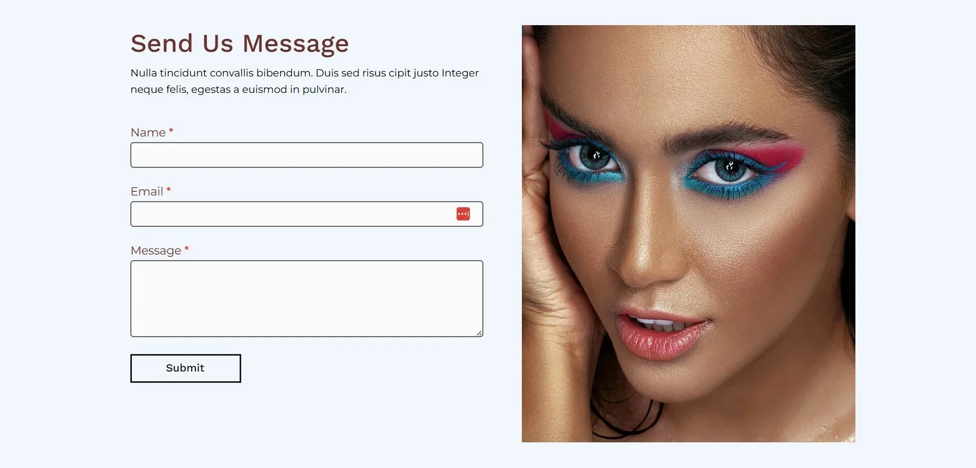 Makeup-Pro Contact Us page