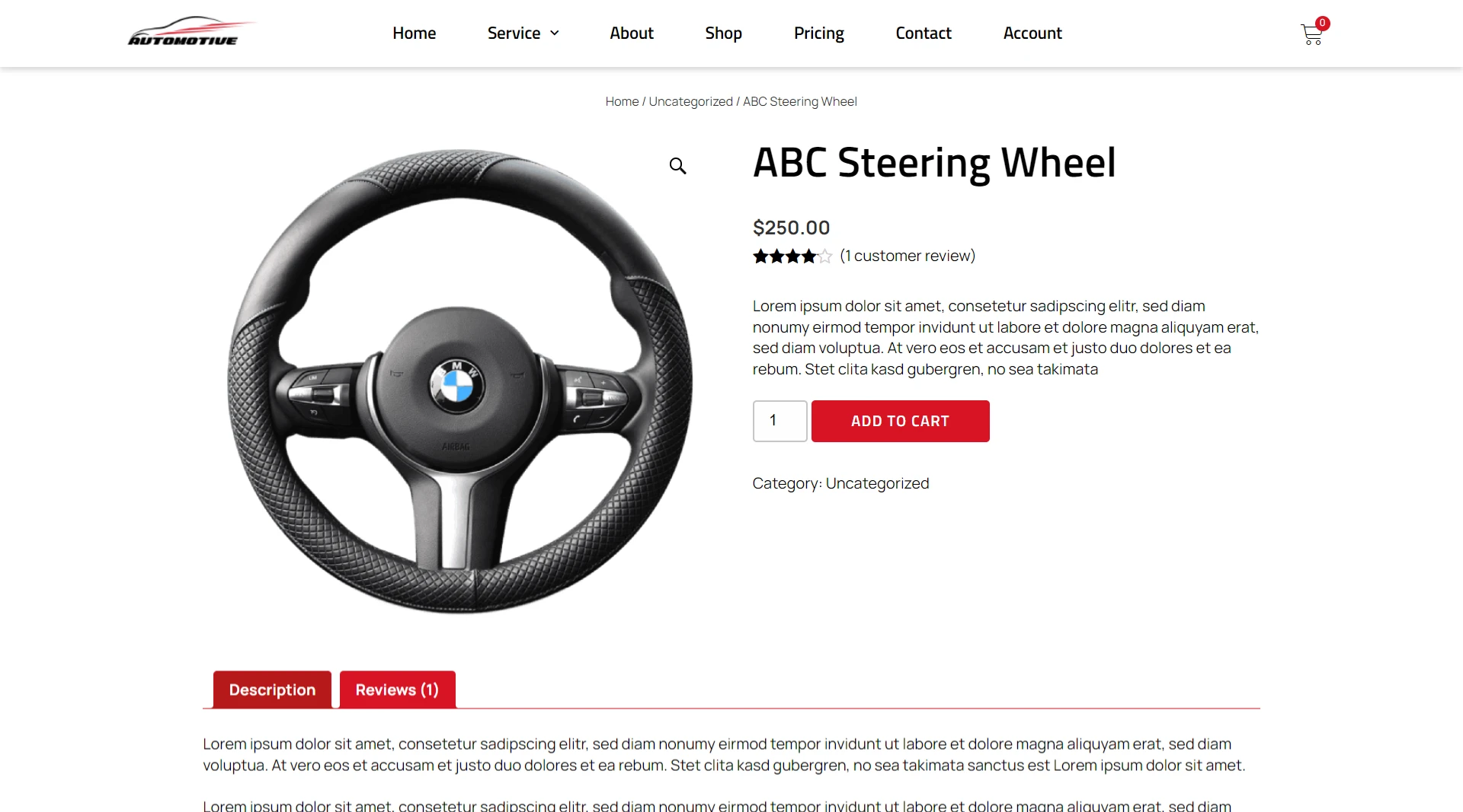Automotive-Single-Product