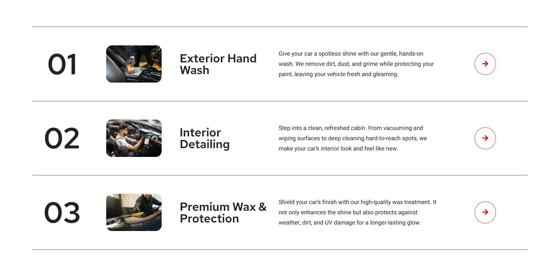 Car-Refresh Services page