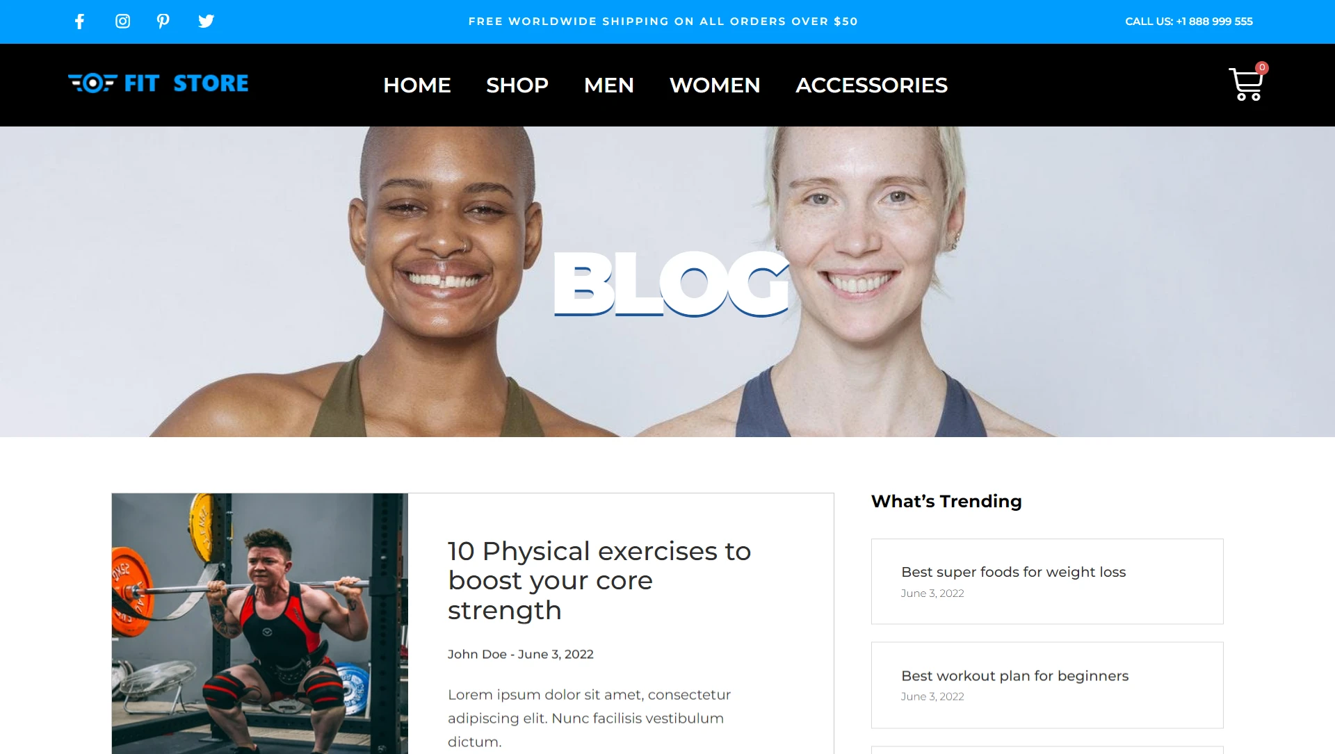 Fitness Store-Blog