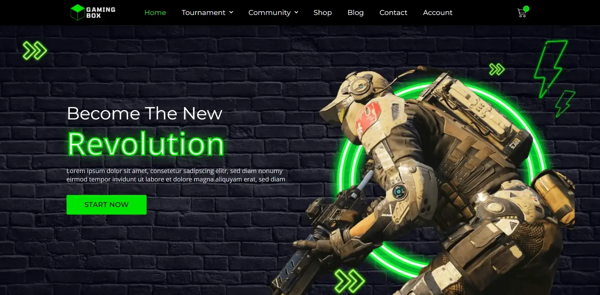 Gaming WordPress Website Template