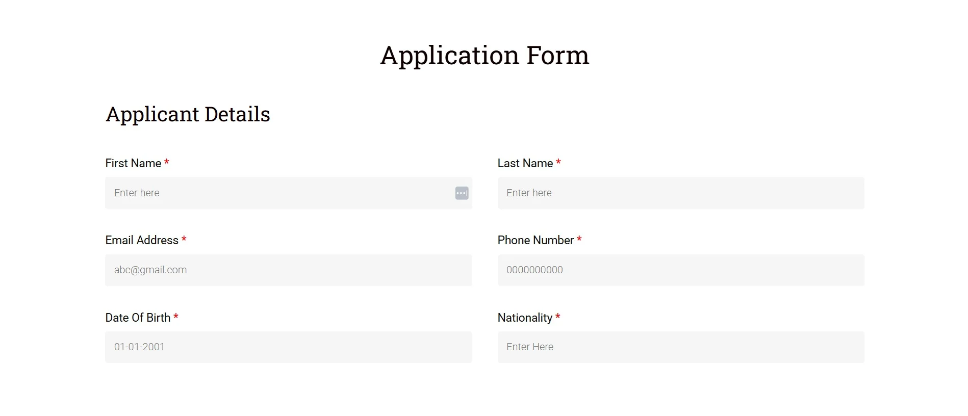 College-Application-Form