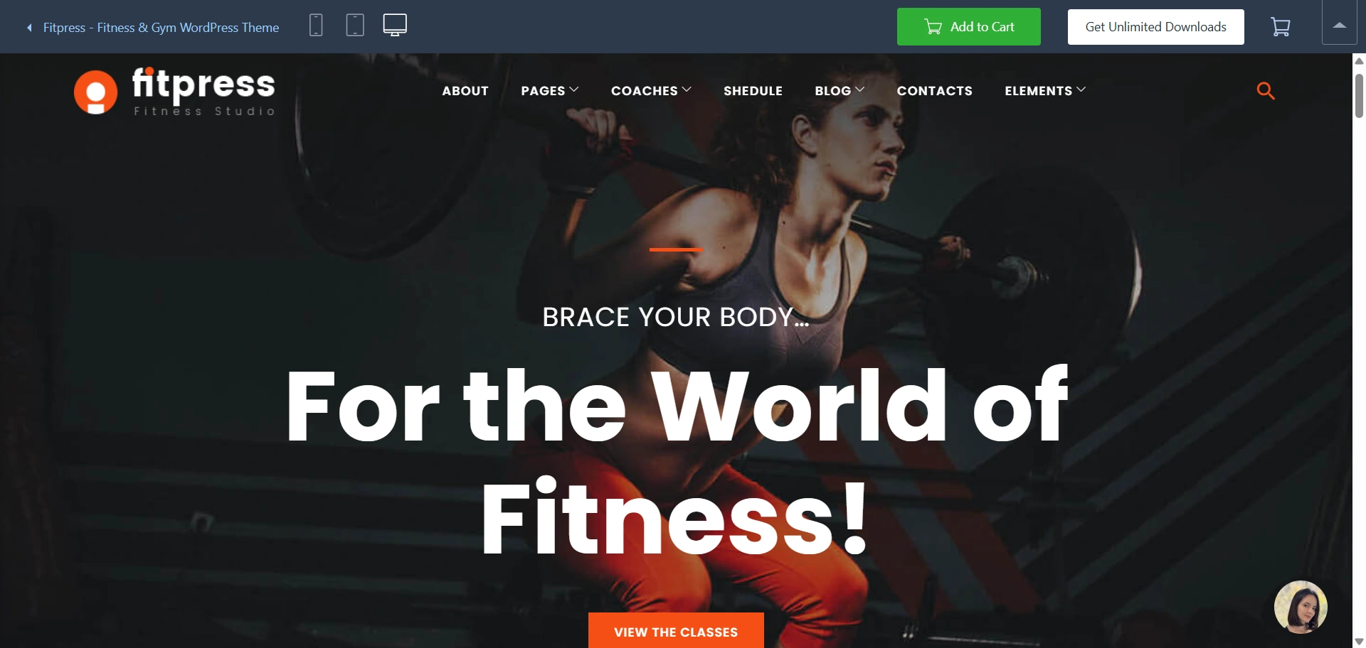 Fitpress - Translation-friendly WordPress fitness theme