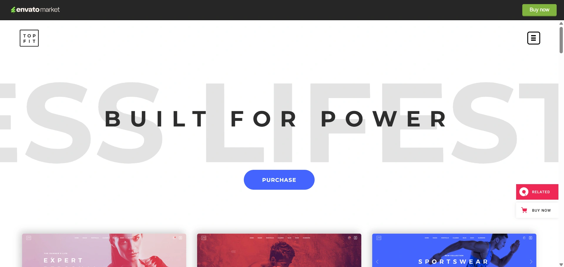 TopFit fitness WordPress theme