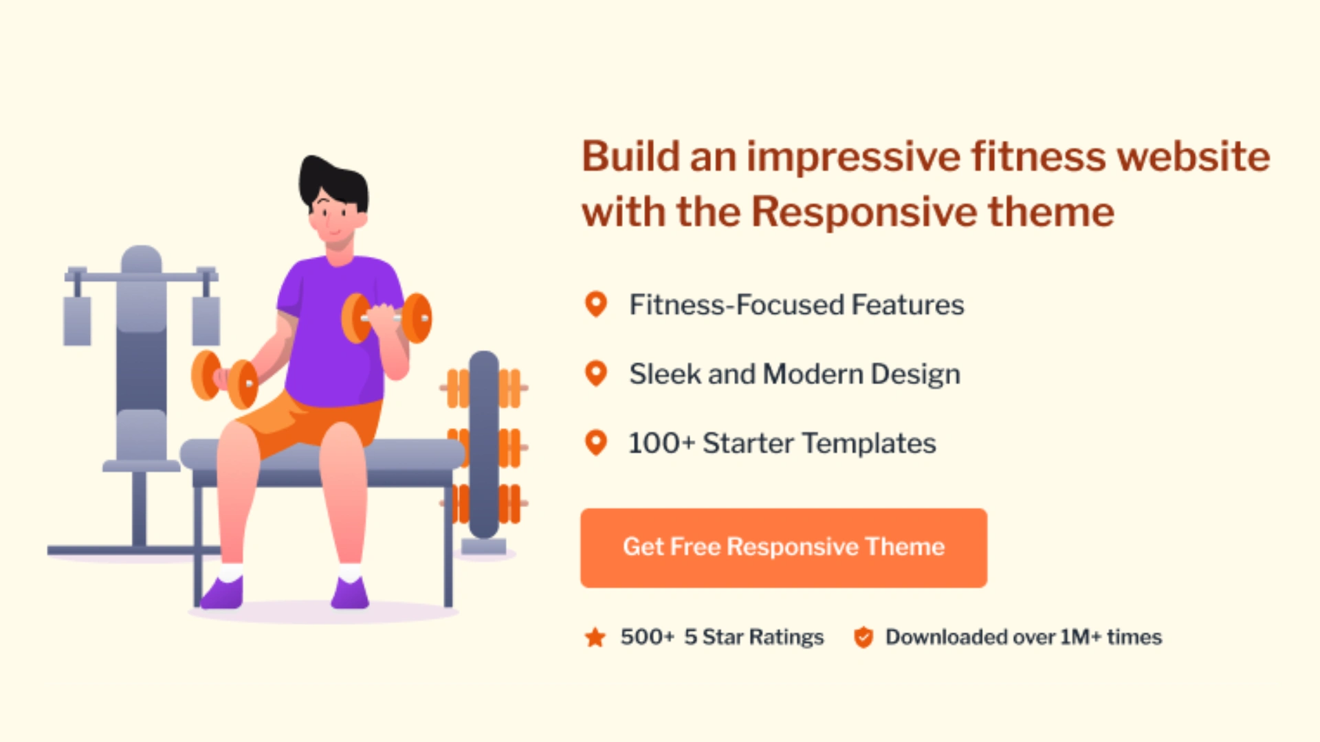 Build an impressive fitness website with the Responsive theme