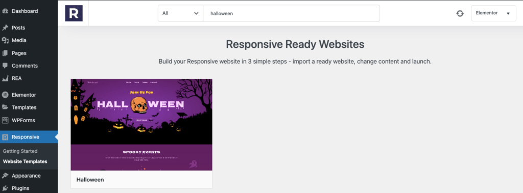 Responsive Halloween Template