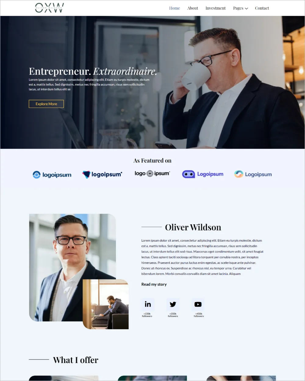 Entrepreneur WordPress Template