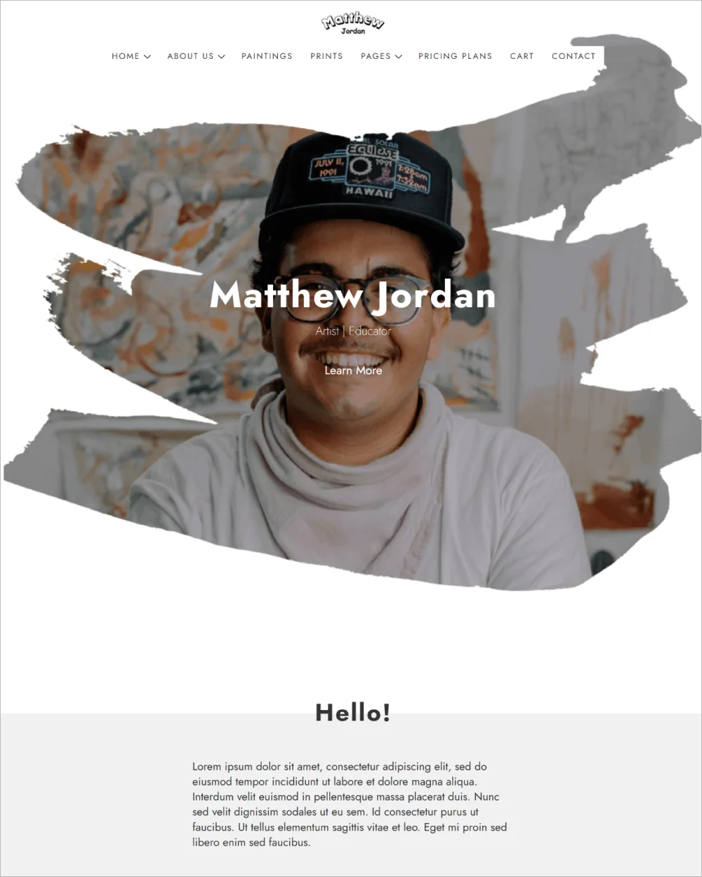 Artist WordPress Website Template