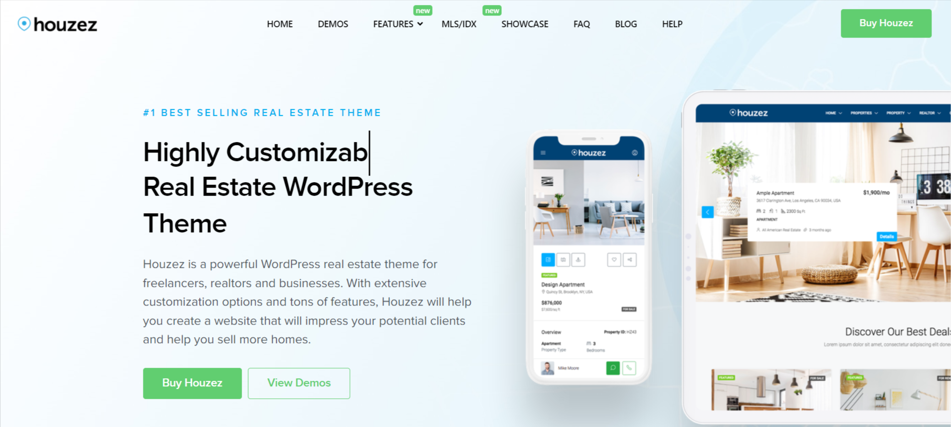 Houzez WordPress Theme - best wordpress real estate websites