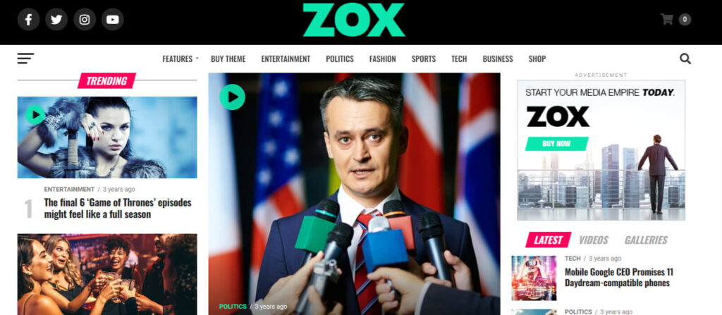Zox News Theme