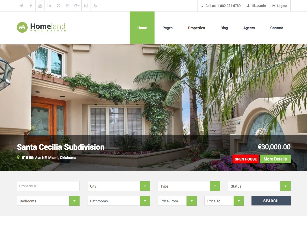 Homeland WordPress Theme