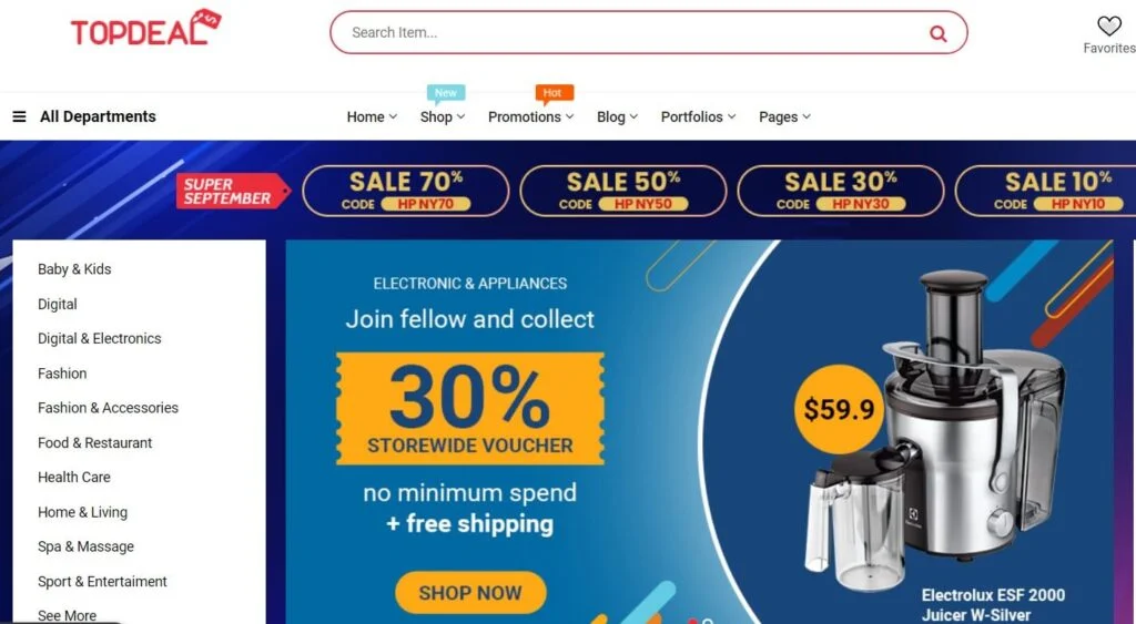 Topdeal Multi-vendor Wordpress Theme