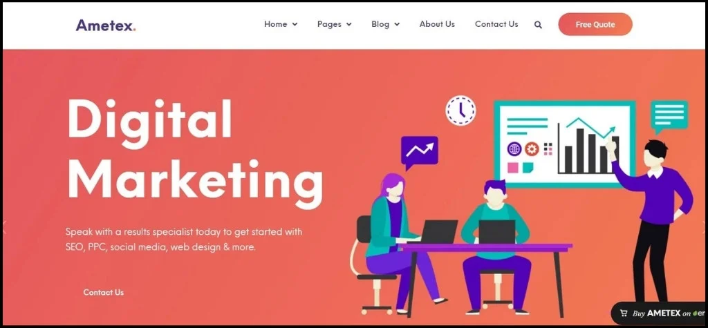 Ametex Digital Marketing and SEO WordPress Themes