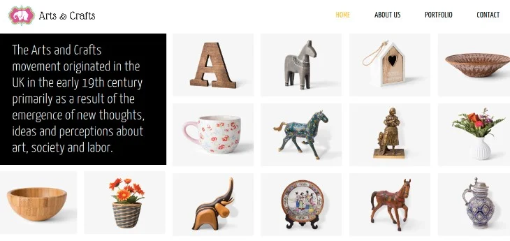 Arts & Crafts - WordPress Theme For Artists portfolio