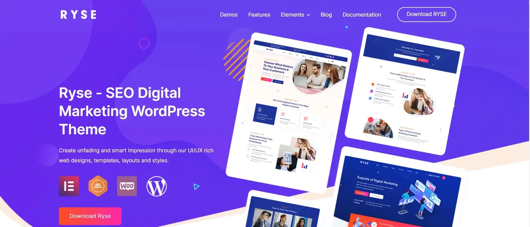 RYSE Marketing WordPress Theme