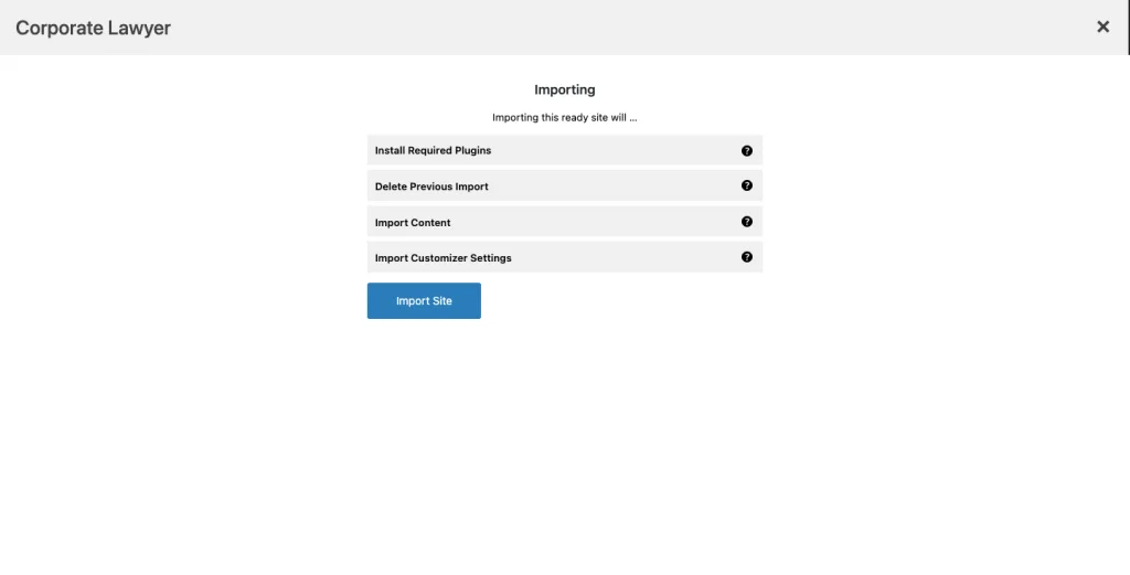 Importing Site Corporate Lawyer