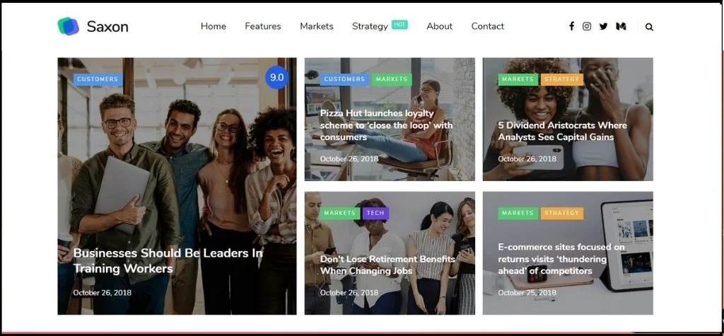 Saxon Marketing WordPress Theme