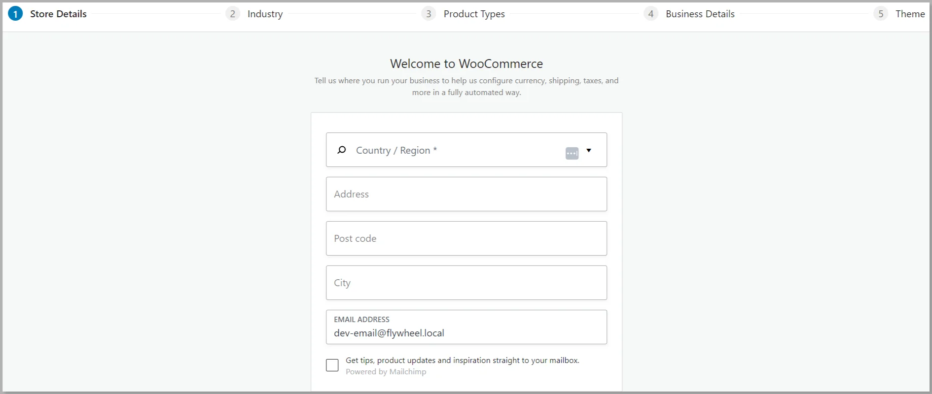 Set up WooCommerce