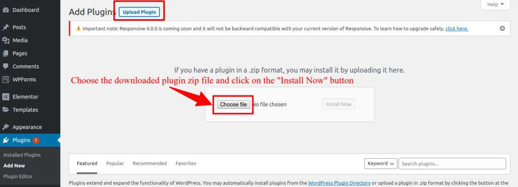 Upload plugin