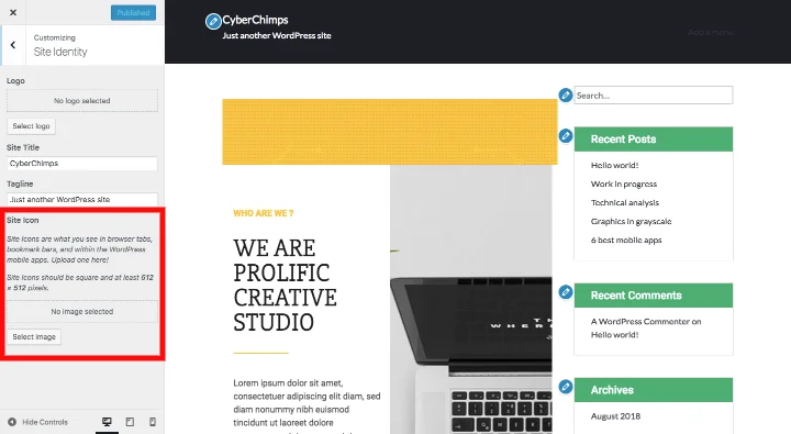 wordpress-change-logo