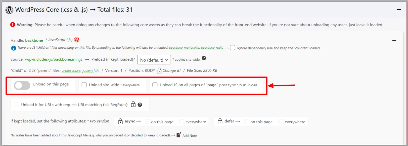 Asset cleanup plugin- Elementor page speed