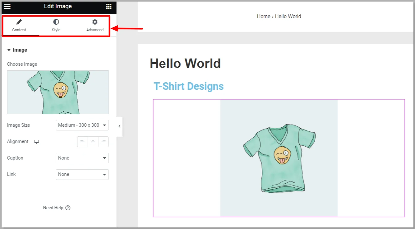 Customizer options
