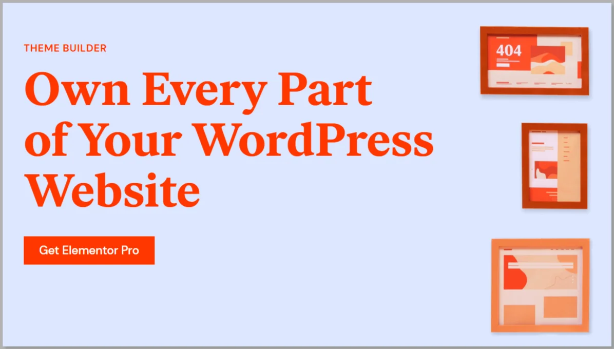 Elementor WordPress theme builder