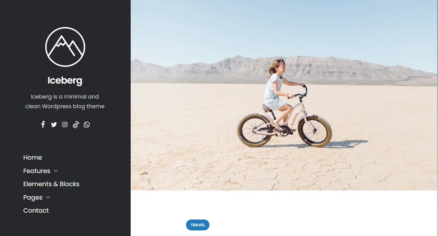 Iceberg- Tech blog WordPress theme