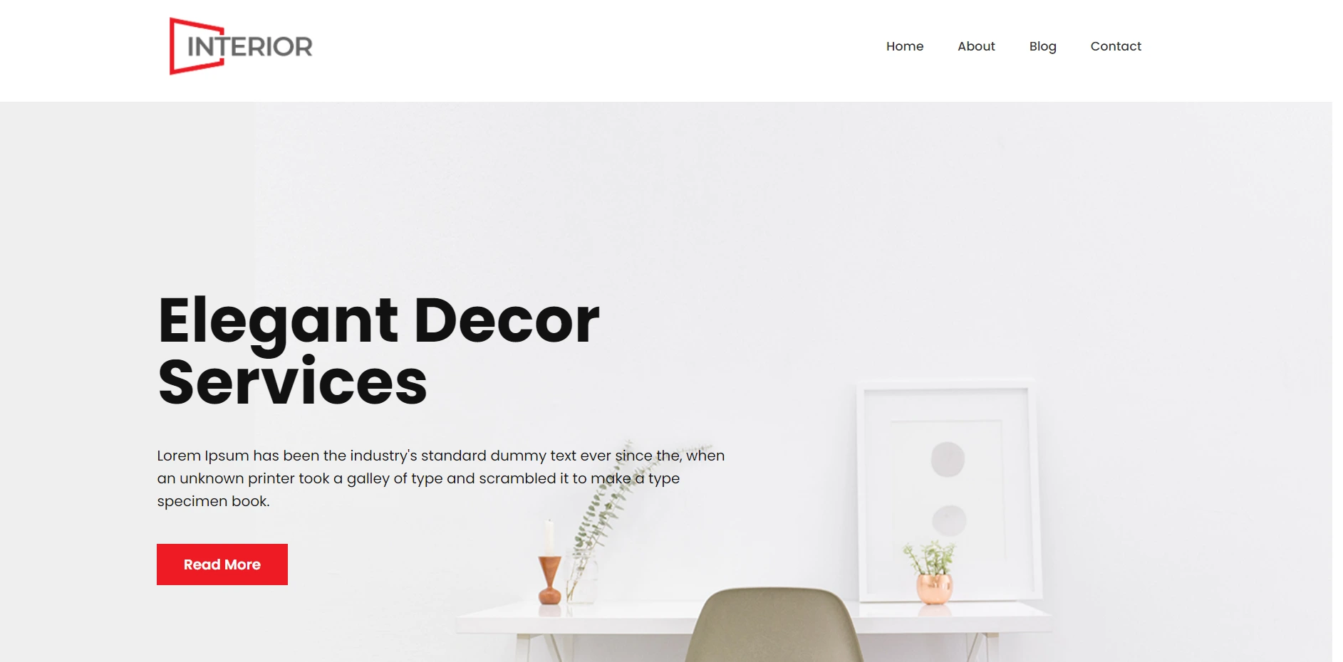 Interior Design WordPress template