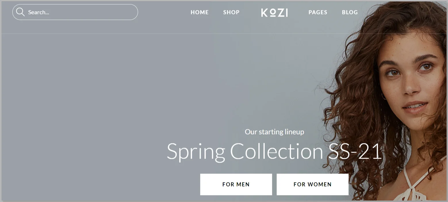 Kozi Clothing Store WordPress Theme