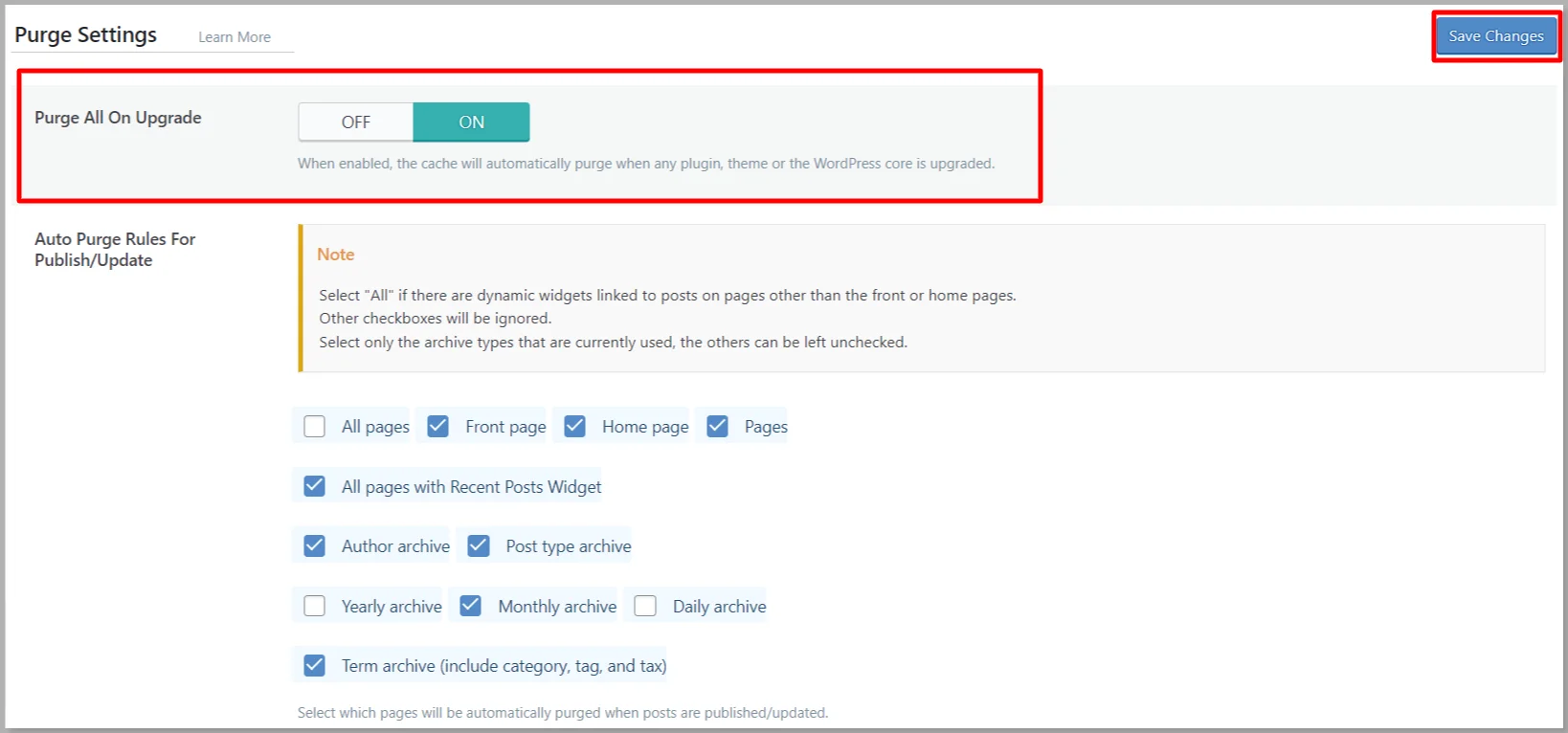 Clear cache using LiteSpeed plugin