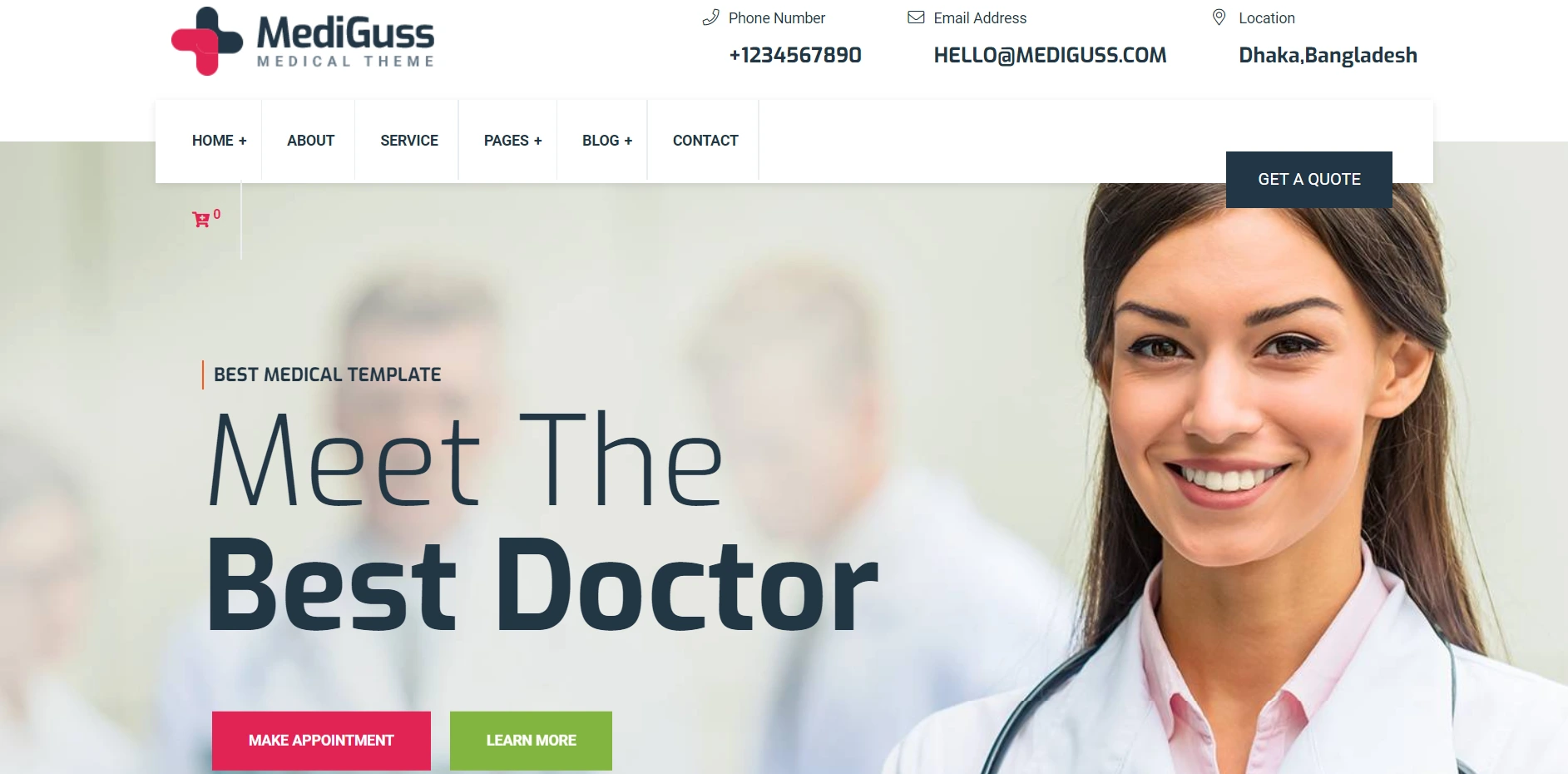 Mediguss- WordPress theme