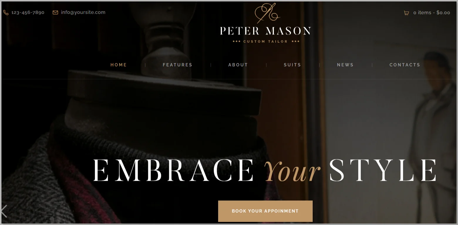 Peter Mason Clothing Store WordPress Theme