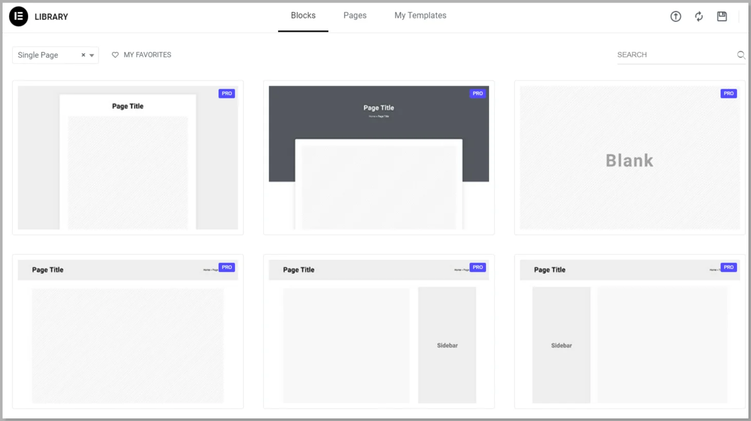 Single page premade templates