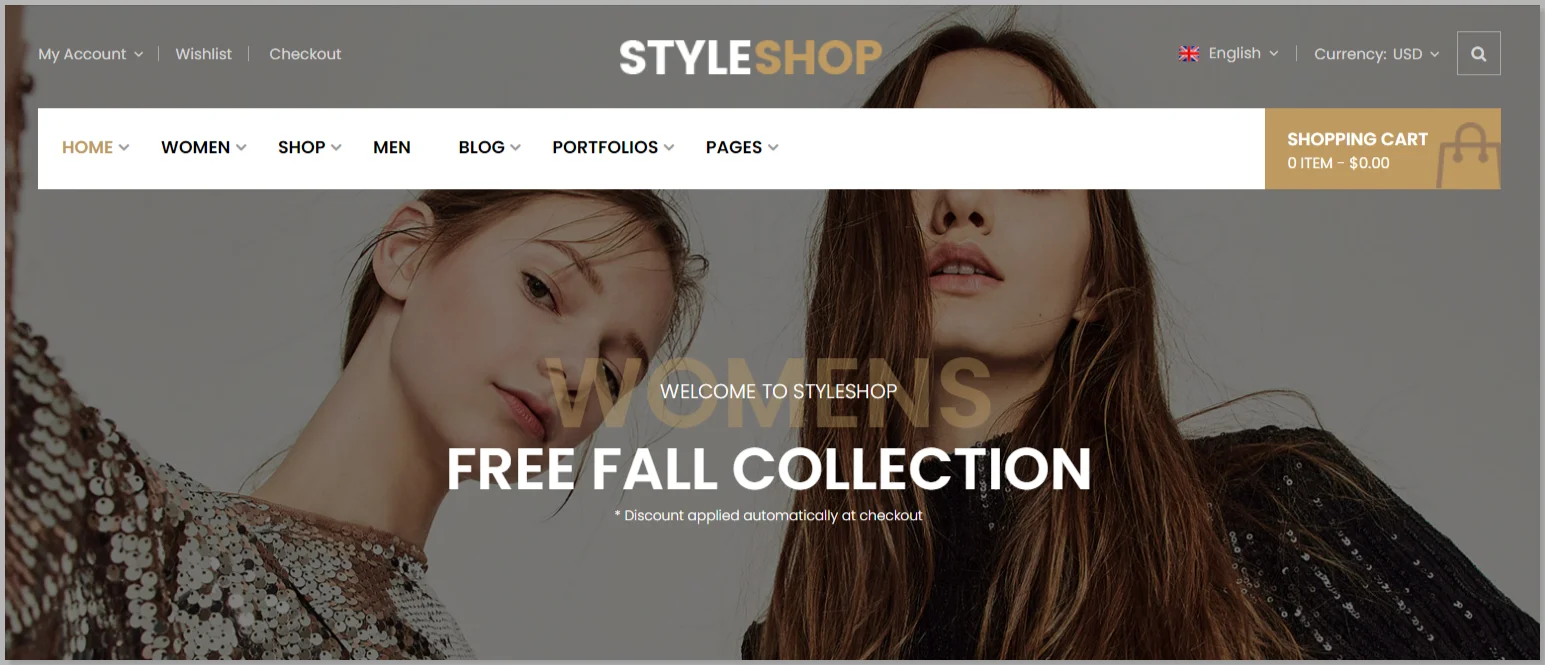 StyleShop Clothing Store WordPress Theme