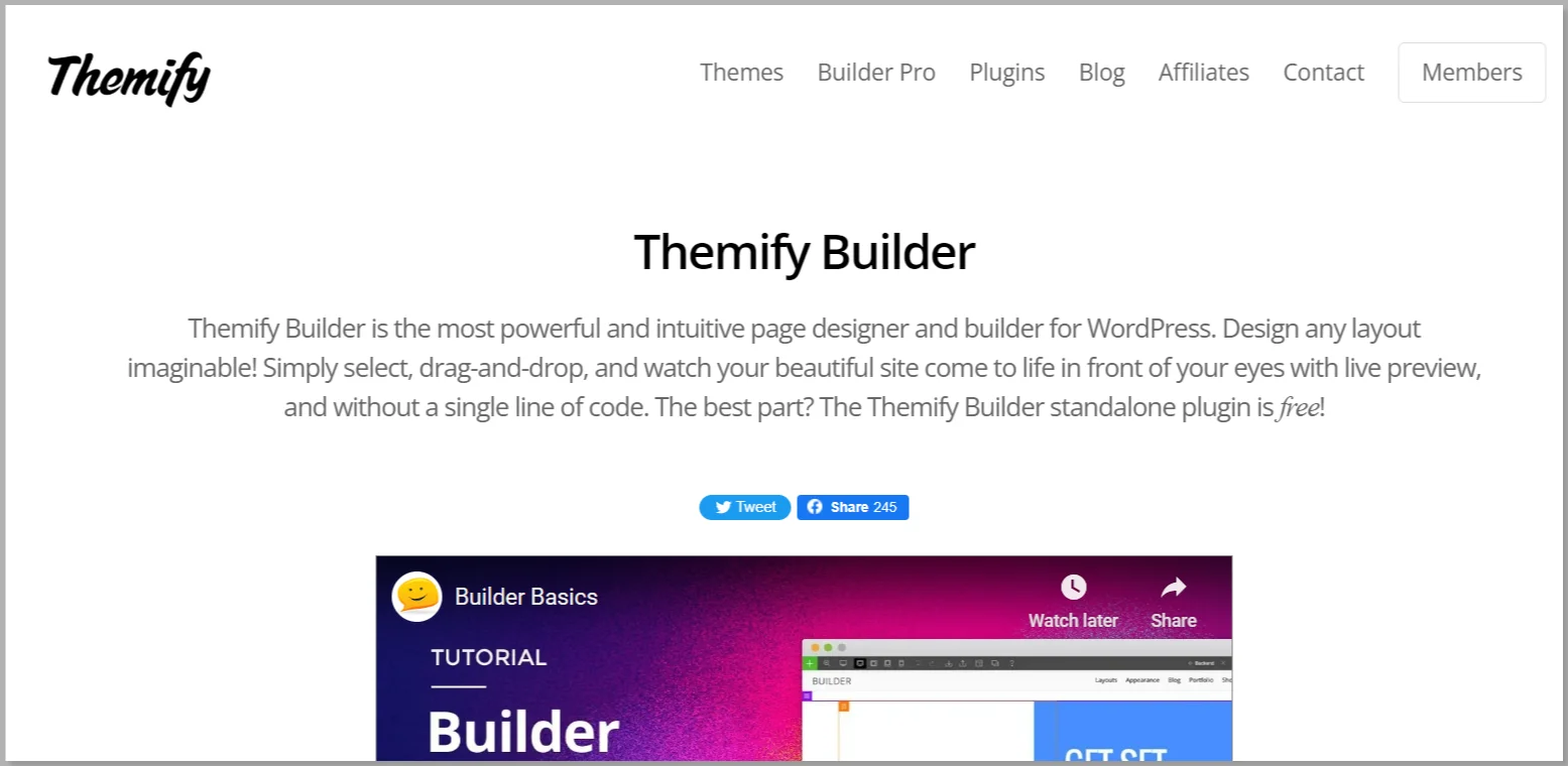 Themify builder