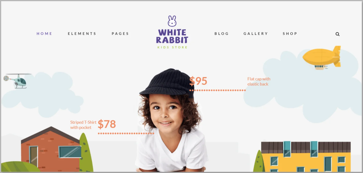 White Rabbit - Kids Toys & Children Clothing Store Theme