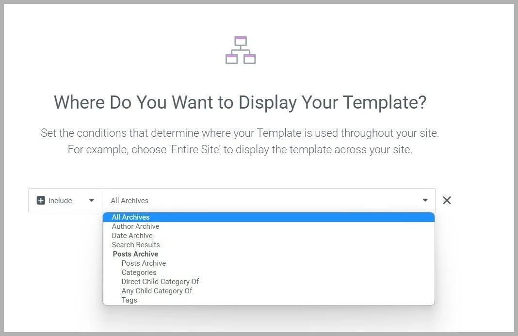 Display conditions for Archive Page