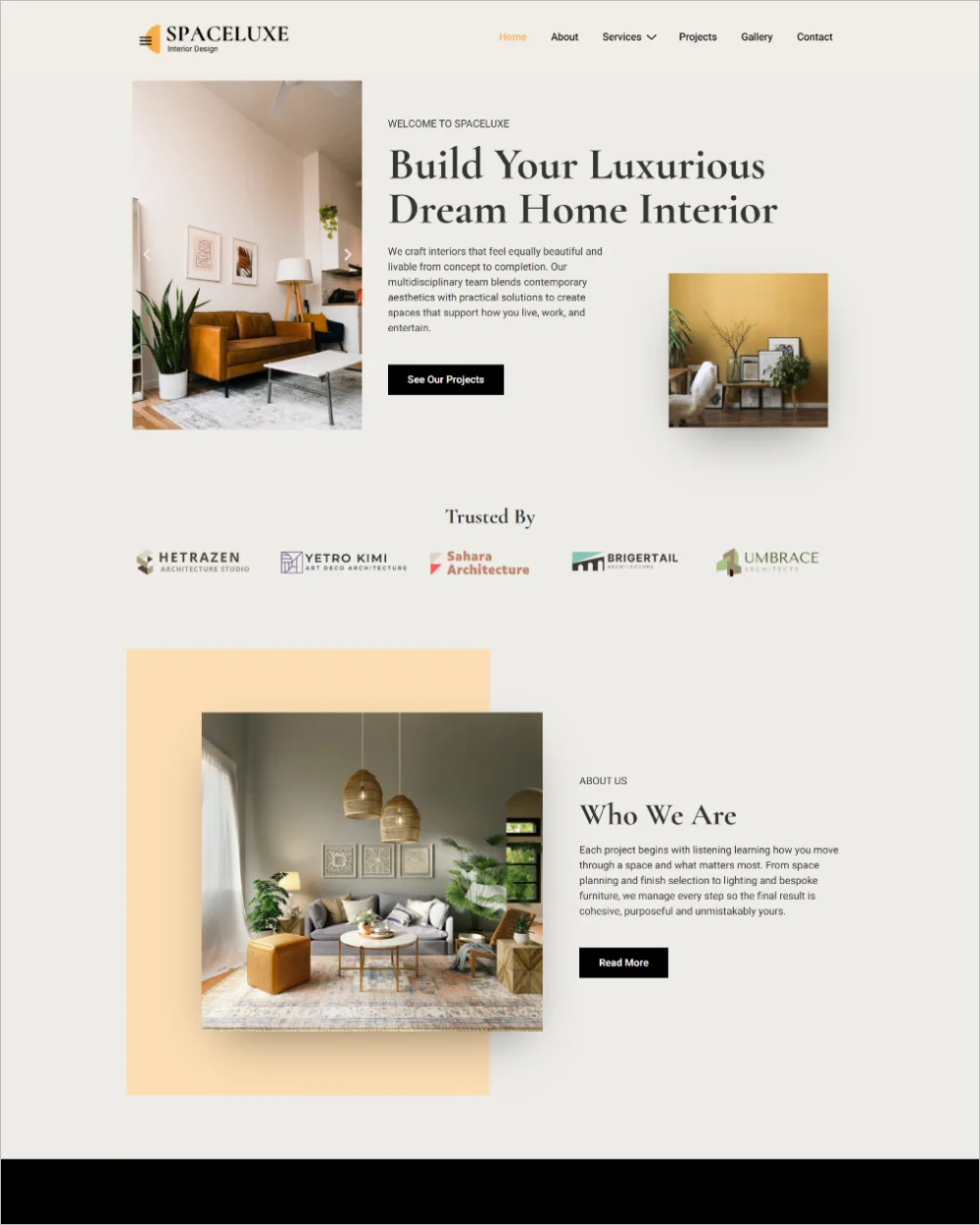 Interior Design Firm WordPress Template