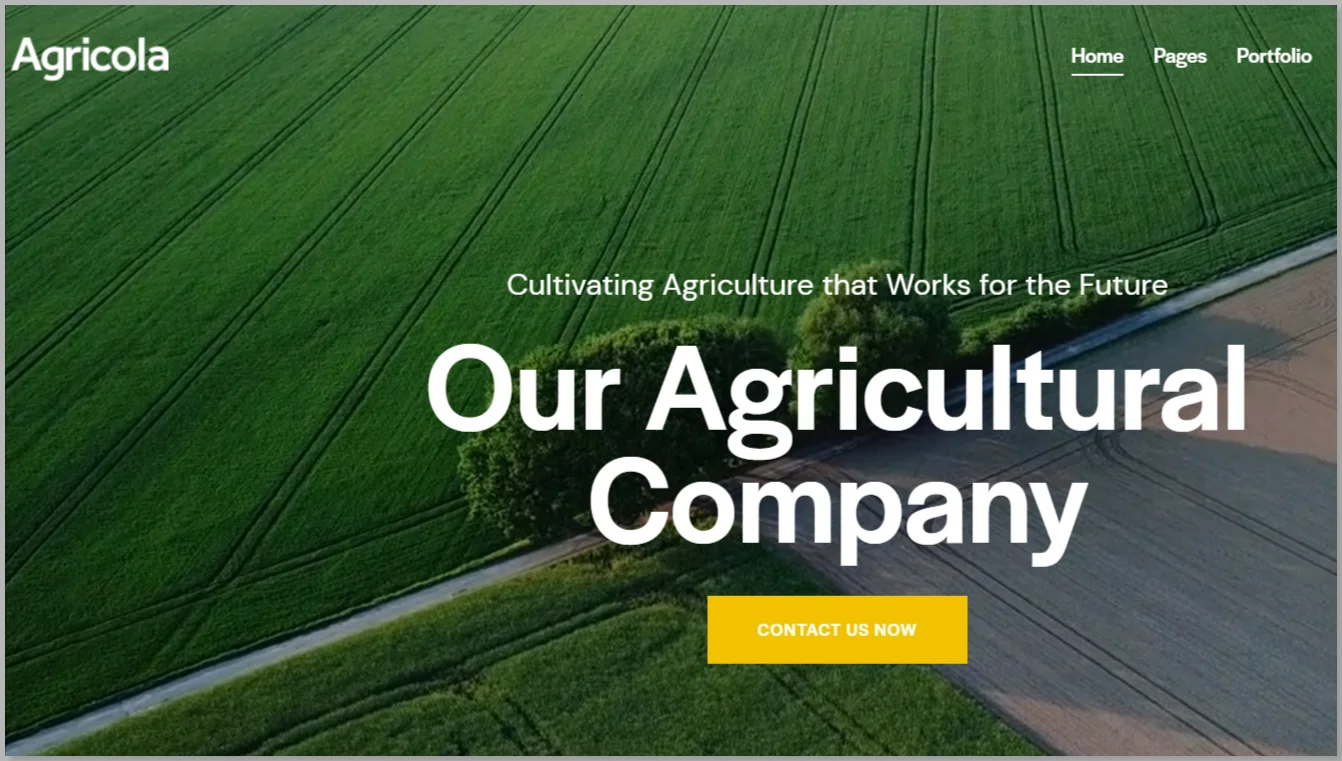 Agricola - agriculture and organic farm WordPress theme
