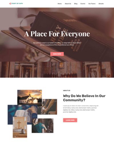 Church Free Starter Template