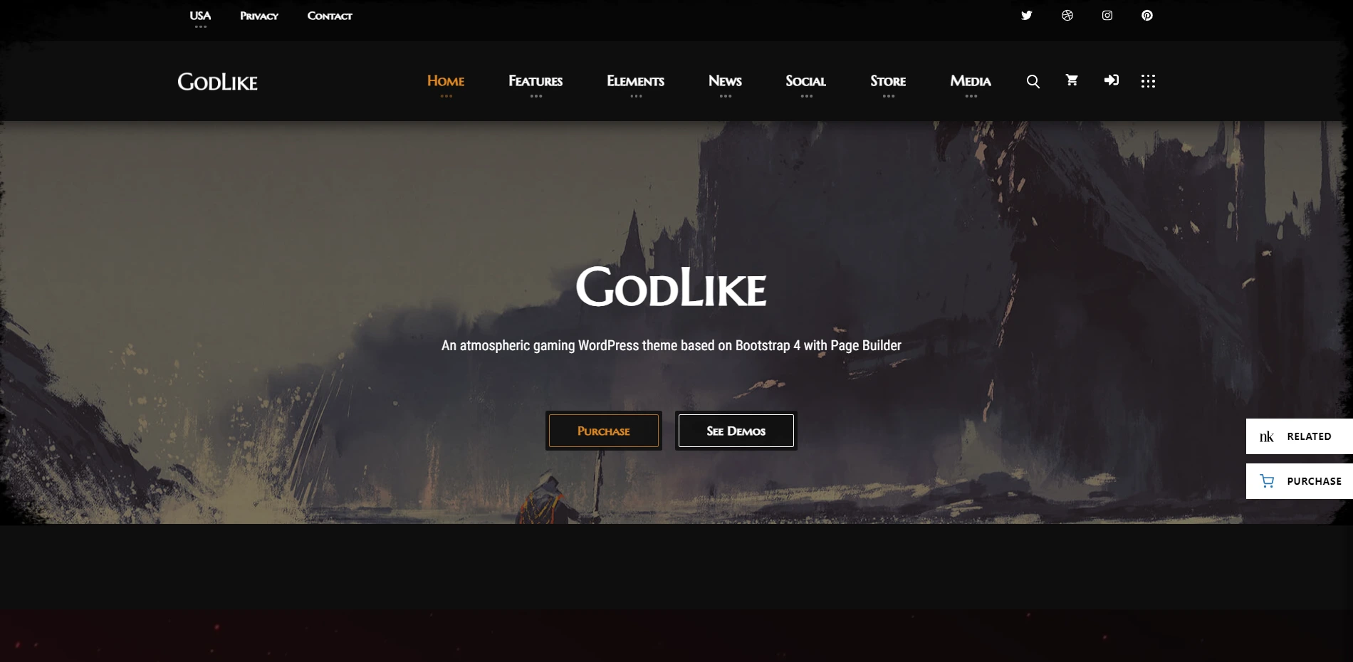 Godlike Gaming WordPress Theme