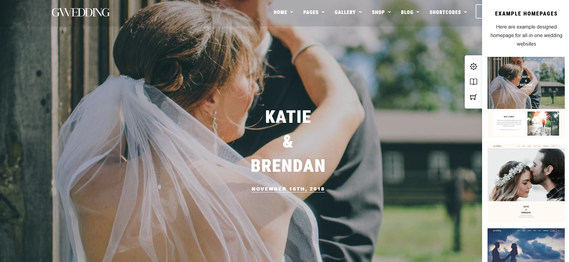 Grand wedding theme